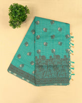 SC3026 - Linen Zari Lines Coffee Butta
